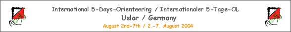 Internat. 5-Days-Orienteering / Internat. 5-Tage-OL Uslar